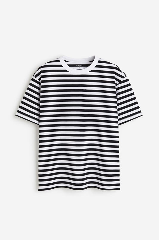 Black and White Striped Tee - Women