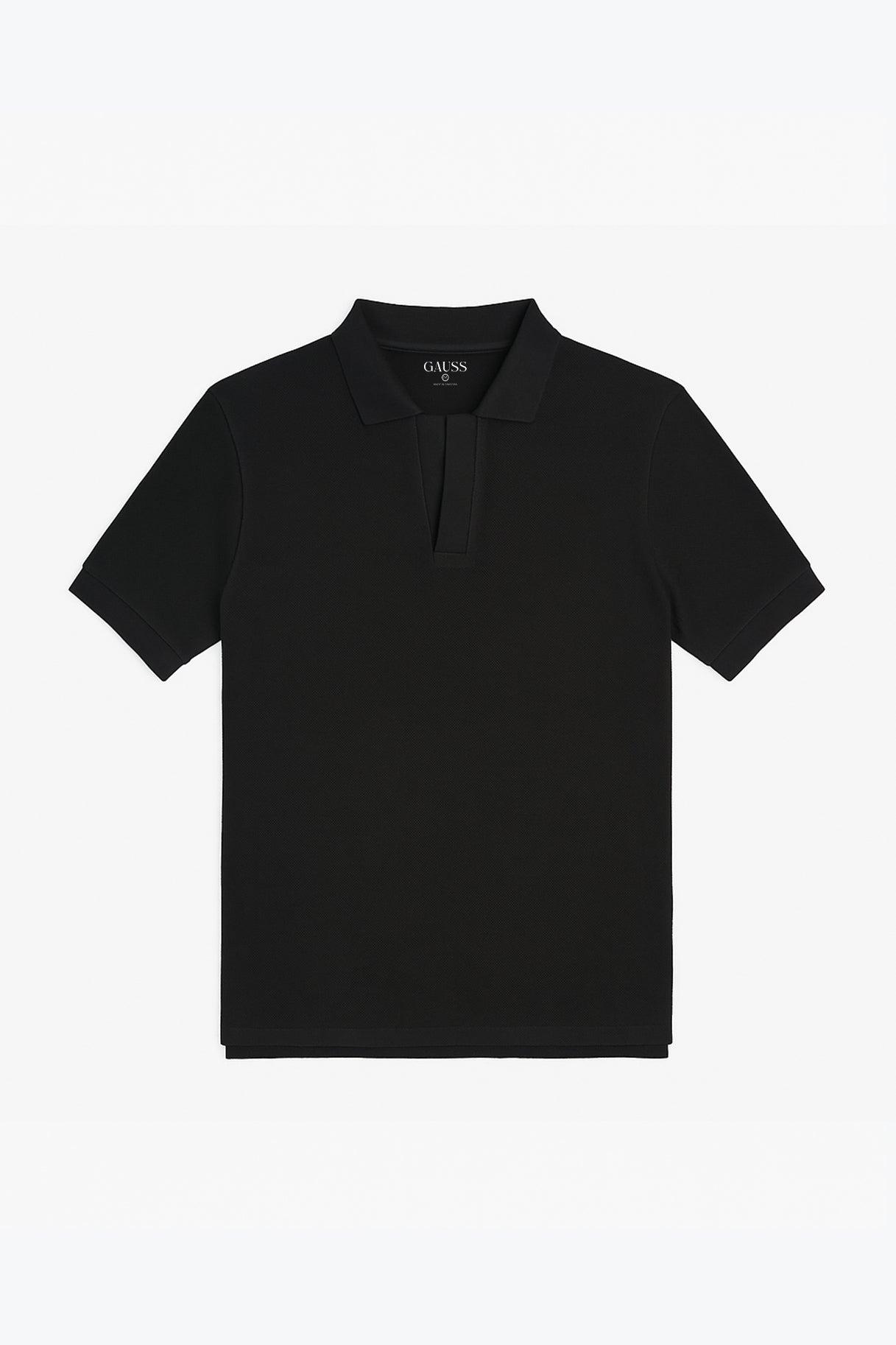 Popcorn textured short sleeve polo