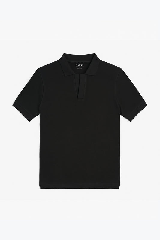 Popcorn textured short sleeve polo