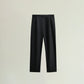 Pleated Straight-Leg Casual Trousers